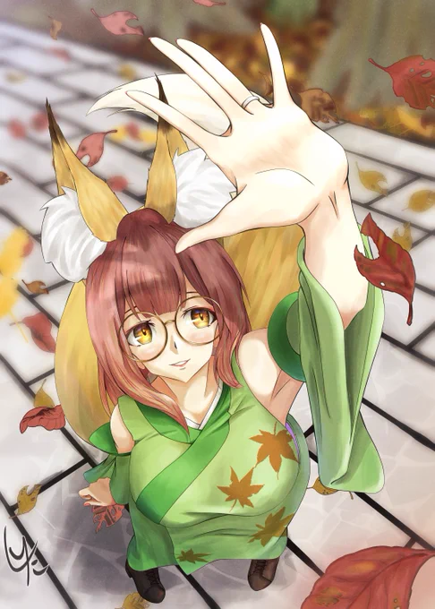 #オリキャラは性癖の見本市 ケモミミと和服と眼鏡とお姉さま 