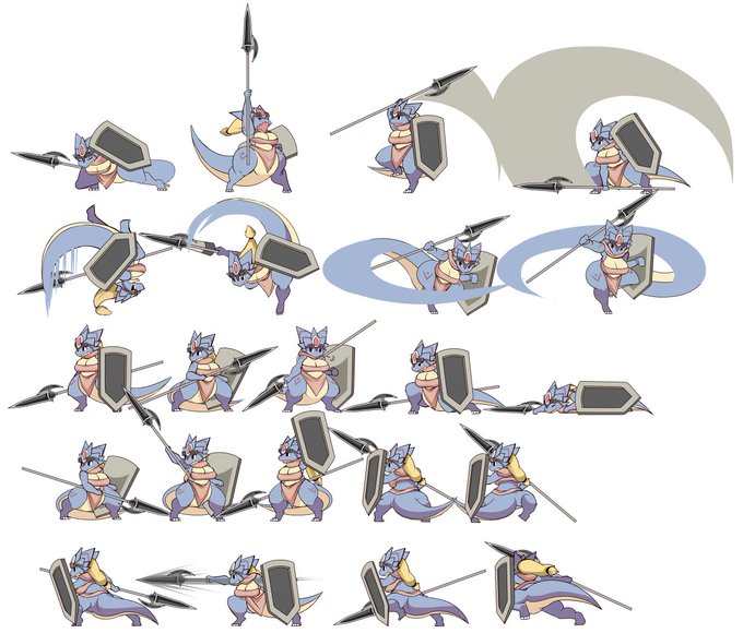 サイドビューのメルーザの槍を変更しました
まだ全スキルモーションを作ってませんがこんな感じ 