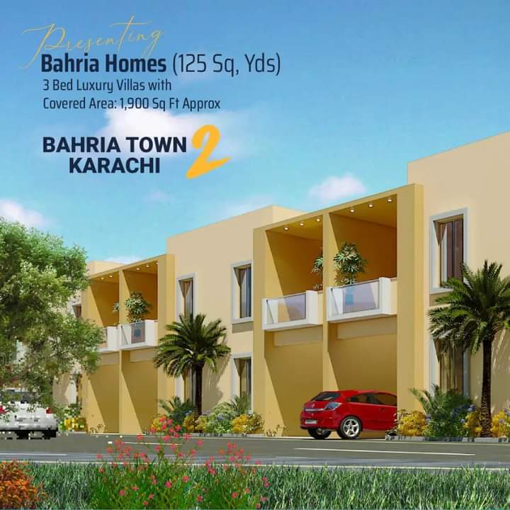 Presenting Bahria Homes - Bahria Town Karachi 2!

125 Sq Yds 3 Bed Luxury Villas with Covered Area of 1,900 Sq Ft Approx.
4 Years Easy Installment Plan.

#BahriaHomes #LuxuryVillas #BahriaTownKarachi2 #BahriaTown #easyinstallments #investmentproperty #letsconnect #lowcosthousing