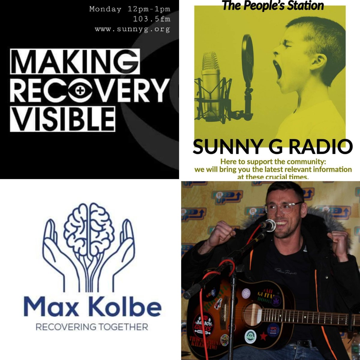 Back live in your ears tomorrow with the man, the myth, the legend @hawaii_fivo chatting #recovery #music #gigs #podcasting #supplyanddemand and whatever else comes up, tune in live at 12pm only on @SunnyGRadio 103.5FM or get Alexa telt😎 #MakingRecoveryVisible