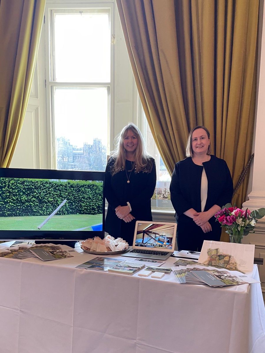 Fay and Johanne ready and waiting to meet guests ⁦@LuxScotWedding⁩ show today ⁦@The_Balmoral⁩. Make sure you drop by to say Hi. #castlewedding 💍💒🏰