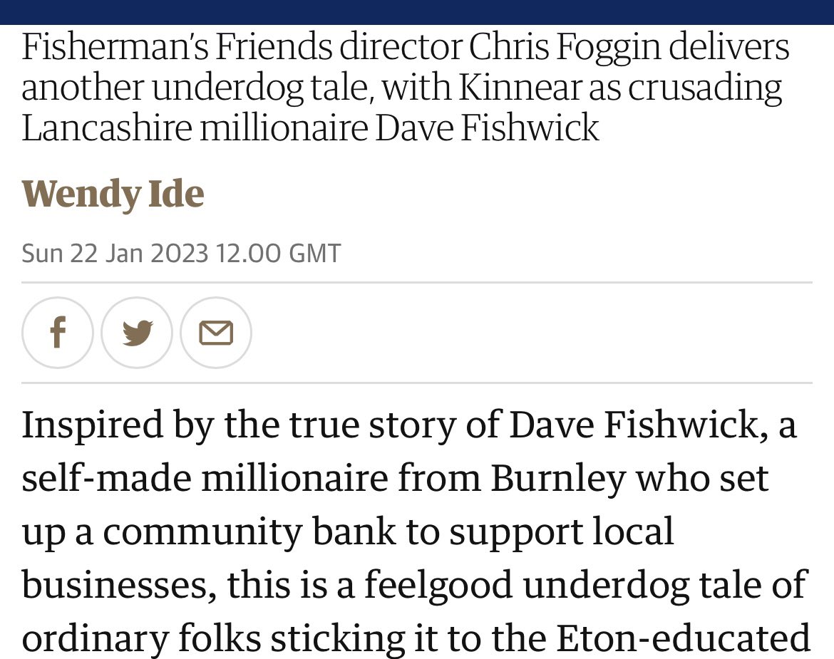 Thank you <a href="/guardian/">The Guardian</a> for a Great film review in todays Sunday Newspapers!
#BankofDave <a href="/NetflixUK/">Netflix UK & Ireland</a> 

netflix.com/gb/title/81518…