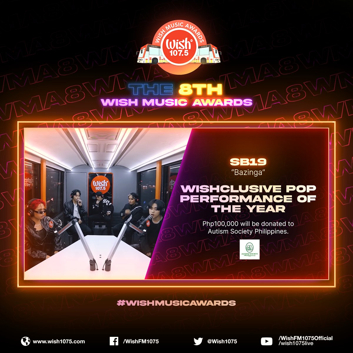 You just turn the world upside down! @SB19Official brags Wishclusive Pop Performance of the Year  for “Bazinga”!

#SB19
#WishMusicAwards