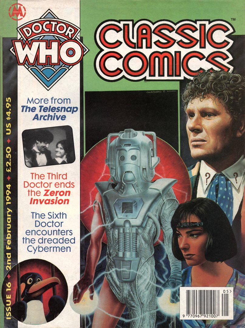 superfuturetro's tweet image. Doctor Who Classic Comics, cover by Colin Howard @ColinHowardArt (1994), Marvel Comics UK Ltd. (London).

#comics #comicart #coverart #retro #1990s #marvel #marvelcomics #doctorwho #6thdoctor #cyberman #sciencefiction #scifi #uk #britain #british