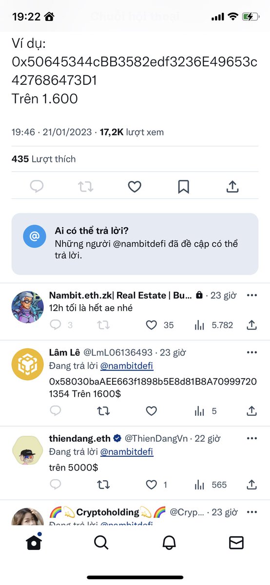 LmL06136493's tweet photo. @nambitdefi 0x58030baAEE663f1898b5E8d81B8A709997201354 Sót em nữa rồi anh ơi https://t.co/keOG1OVWJh