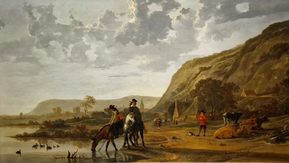 Martin1960's tweet photo. "Het Melkmeisje!", roept een 4-jarig hummeltje enthousiast wijzend uit. Haar vader glundert trots 😎 #Vermeer, #Hals en #Cuyp in de eregalerij. #Rijksmuseum #Amsterdam https://t.co/Gf4TEMk4PS
