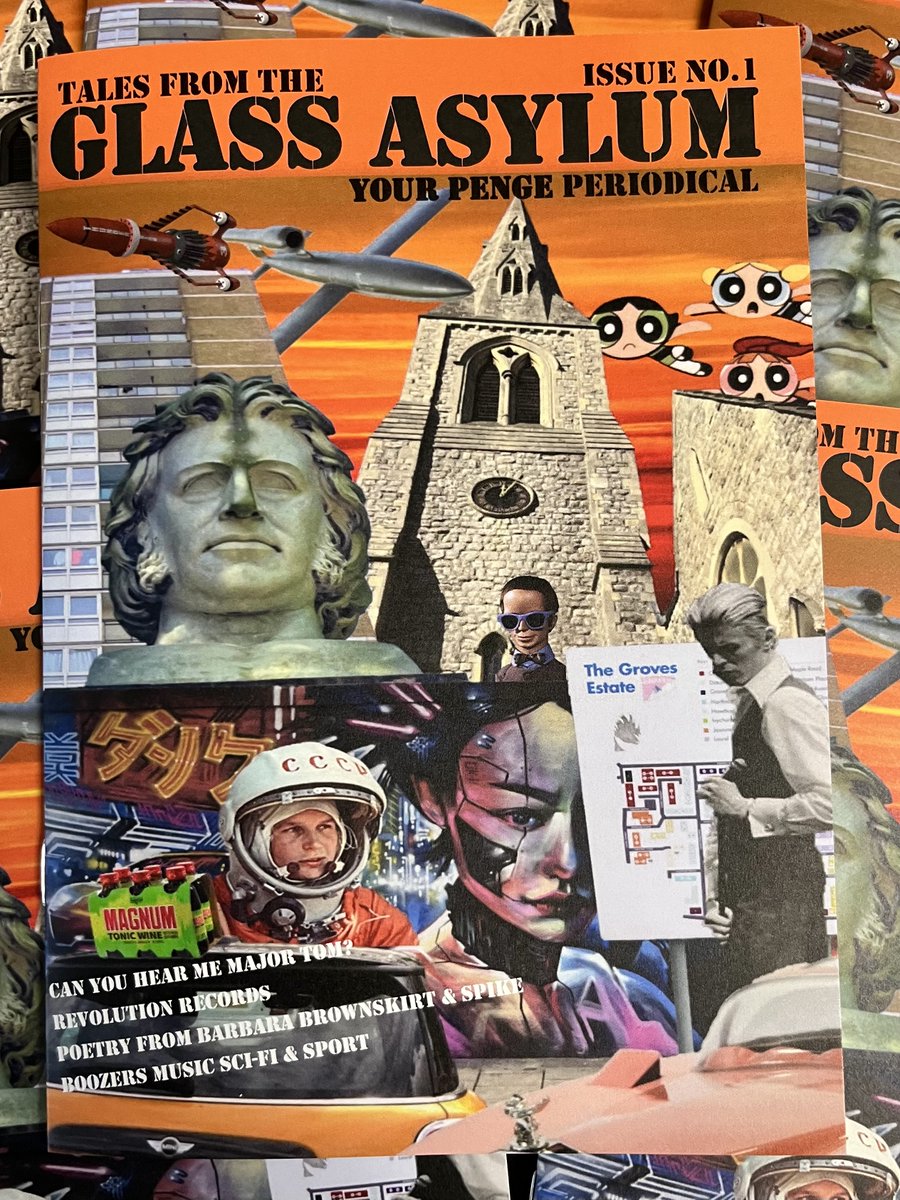 HintMayhem's tweet image. For a revealing insight into Major Tom&apos;s back-story check out issue No.1 of Glass Asylum. Available, for absolutely bugger all, from various decent outlets in Penge and the surrounding areas.