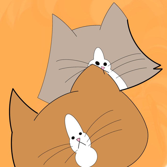 ぽんたとアルフ (#ニャアアアン)より#絵師さんと繋がりたい 