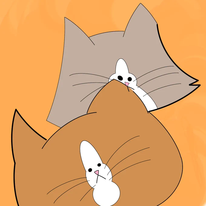 ぽんたとアルフ (#ニャアアアン)より#絵師さんと繋がりたい 