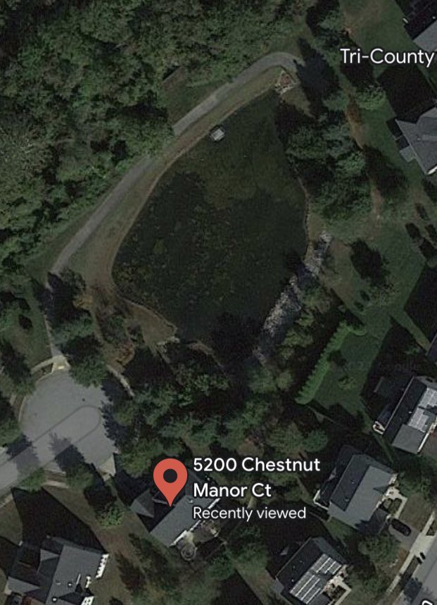 TheDMVLive's tweet photo. CAR DRIVES INTO POND: at the dead end of Chestnut Manor Court in greater Upper Marlboro-- occupant is out of the auto in the water but the car is fully submerged. #probablydrunk https://t.co/PHVyzAbEwy