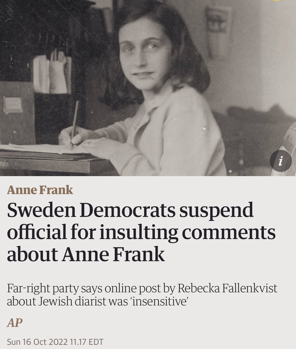 Sweden claims burning the Quran is “freedom of speech”, but these same people who don’t tolerate insult to Jewish personality Anne Frank amongst others. We see through their empty words.