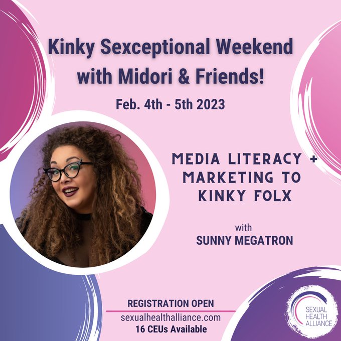 Join me Feb 4th-5th for @SWSexualHealth &lsquo;s Virtual Kinky Sexceptional Weekend with @PlanetMidori &amp; Friends<a class="tags" target="_blank" title="On Twitter" href="/?out=eyJ0eXAiOiJKV1QiLCJhbGciOiJIUzUxMiJ9.eyJpYXQiOjE3MjU0MTg3NjgsImlzcyI6InR3cG9ybnN0YXJzLmNvbSIsIm5iZiI6MTcyNTQxODc2OCwiZXhwIjoxNzU2OTU0NzY4LCJyZWRpcmVjdF91cmwiOiJodHRwczovL3R3aXR0ZXIuY29tL1NXU2V4dWFsSGVhbHRoIn0.ajRoUoqV0MGUuFPv0VVFxs4oyLClHMD7kLVKmn7TLCuCJE1TFwCck3-RYkIgB51eKant4iROU9yZEouFpfyBrQ">@SWSexualHealth</a><a href="/tag/humansexuality"class="tags"><span>#humansexuality</span></a><a href="/tag/aasect"class="tags"><span>#aasect</span></a><a href="/tag/kinkawaretherapist"class="tags"><span>#kinkawaretherapist</span></a>