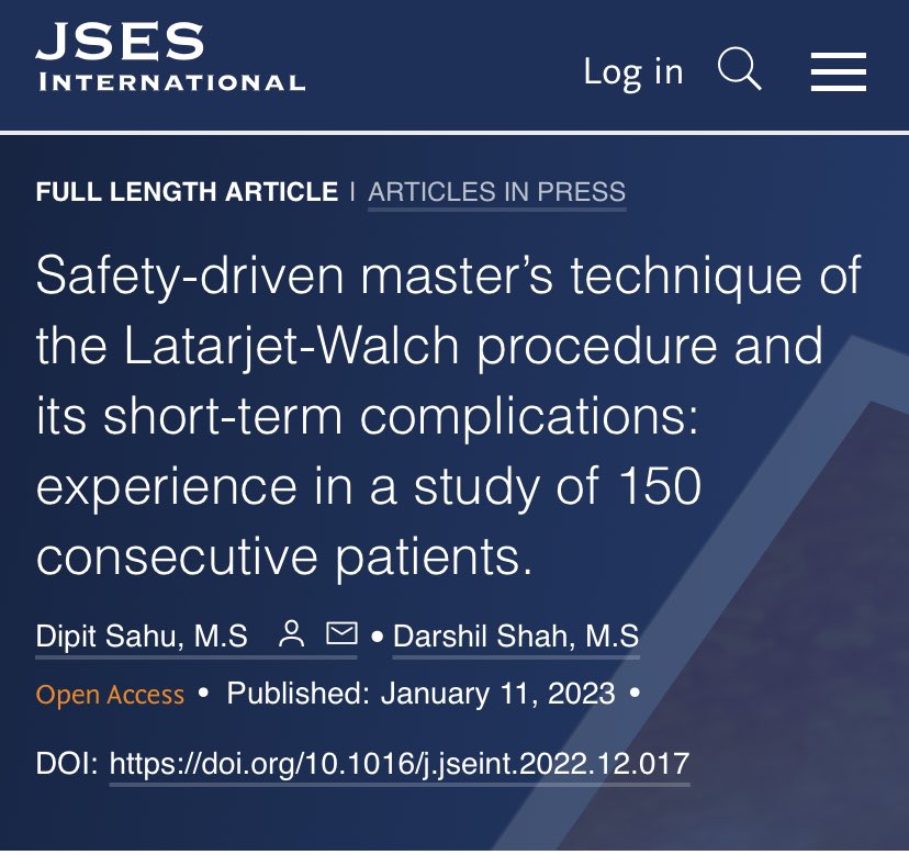 dipitshoulder's tweet photo. The master’s technique of Latarjet - recommended to follow this 11-step safety driven technique to decrease the chances of complications, here’s the link to download our article https://t.co/3fNCZhd1WB #latarjet #AcademicTwitter #orthotwitter #shouldersurgery #AcademicChatter https://t.co/wK99QidXAV