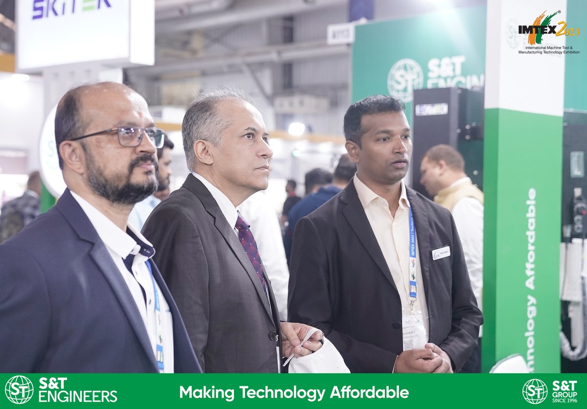 STEngineersPvt1's tweet photo. The S&T team’s glimpse of @IMTEX 2023!
#stengineers #stgroup #imetx #imtex2023 #bangalore #b2b #expo #International #techevent https://t.co/2z8dh4CFPY