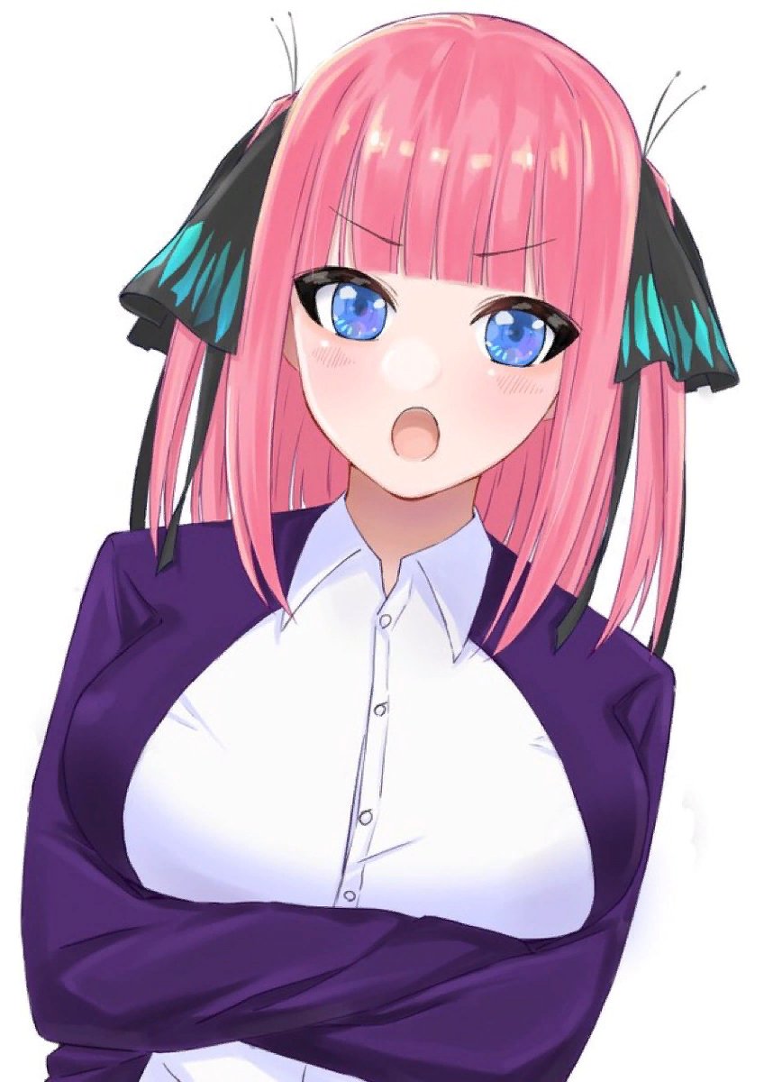 猫タシさんがTwitterに投稿した中野二乃(五等分の花嫁)のイラスト。