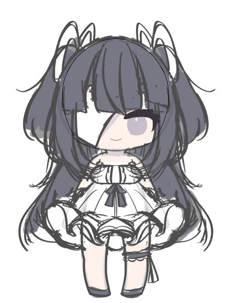 次のモデルちゃんのラフ出来た!すでに可愛い #Live2D #WIP 