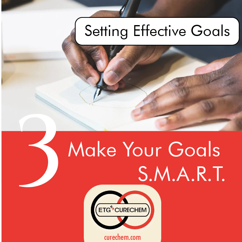 curechem's tweet photo. Our next tip to setting effective goals is to ensure that they are S.M.A.R.T. Goals. Specific, Measurable, Attainable, Realistic &amp; Time-sensitive. 

Your goals need a specific end point. Can you measure your success - how do you know when the goal has been achieved and when? https://t.co/RxJXtUPYAZ