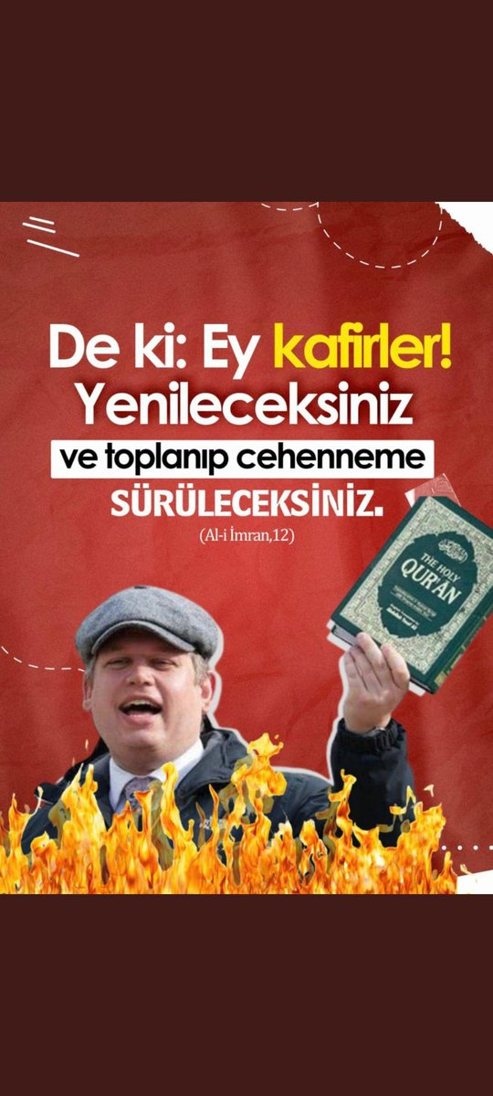 AHMETEFILOGLUU's tweet photo. Kuran-i kerime uzanan eller kurusun

 “Tebbet yedâ ebî lehebin ve tebbe.”
(Ebu Leheb’in elleri kurusun, yok olsun, zaten yok oldu da.) #StockholmBueyuekelciliği https://t.co/8P7DgnlQ8n