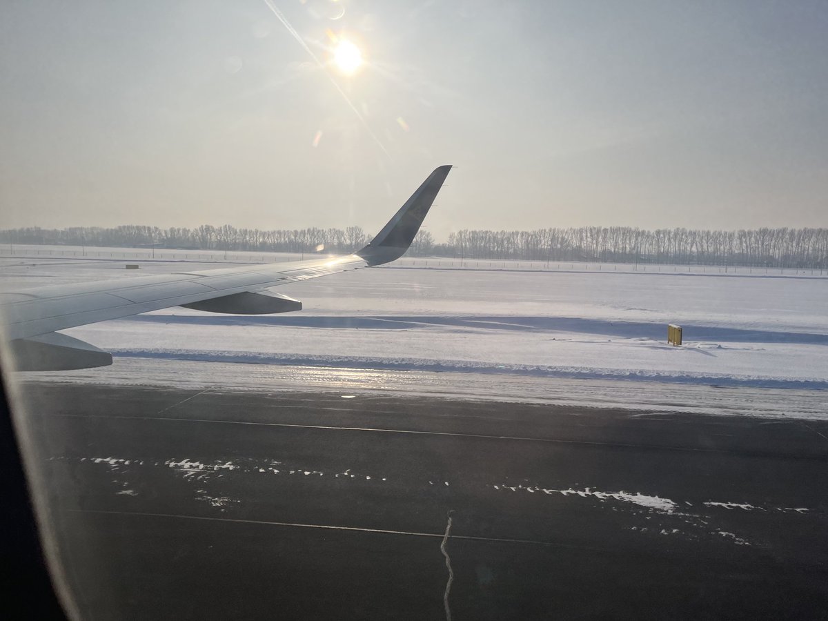 Just landed for a visit to Ust-Kamenogorsk (now known by its Kazakh name, Өскемен). Sun is shining and it’s -26C!