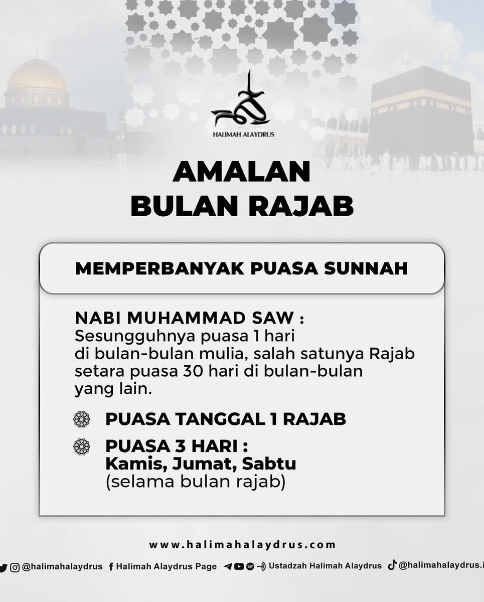 catatanhalimah's tweet image. Kalau saya lihat di kalender, malam pertama Rajab jatuh pd ahad malam senin, 22 Januari 2023 ya. 
semoga Allah mudahkan kita melakukan segala kebaikan.

 @halimahalaydrus

YT youtu.be/PEhw8PRcXv0

#rajab #syaban #ramadhan
#bulanrajab #halimahalaydrus #ustadzahhalimahalaydrus