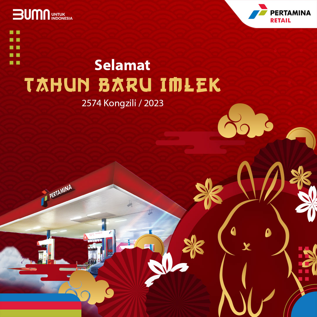 Keluarga Besar PT Pertamina Retail mengucapkan Selamat Tahun Baru Imlek 2023 bagi yang merayakan. Semoga tahun baru kelinci ini diberikan umur panjang, kedamian dan kemakmuran. 

#pertaminaretail
#imlek2023