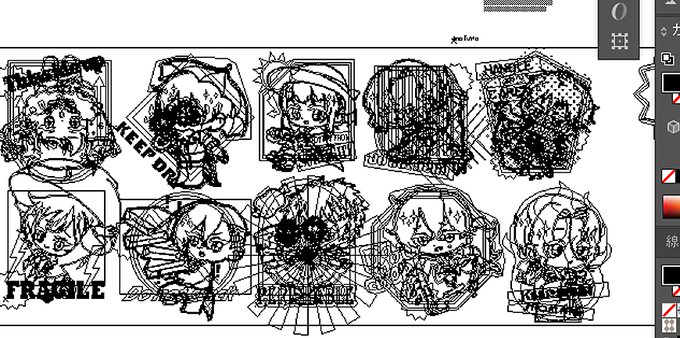 こんなに描いてもあと6人+1匹残ってる… 