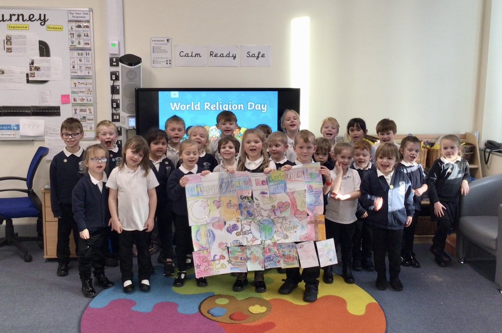 WORLD RELIGION DAY: The whole school celebrated World Religion Day. They all learnt about how important it is to treat everyone as an equal and that all religions are equally valuable and help bring people together in unity. @DioStAsaphEdu