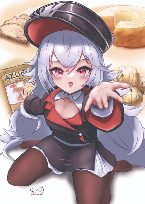 ツェペリンちゃん『おかし!!!』
ドイツお菓子と一緒に描いてみました～
(難しいのがあるよ。わかるかな?) 