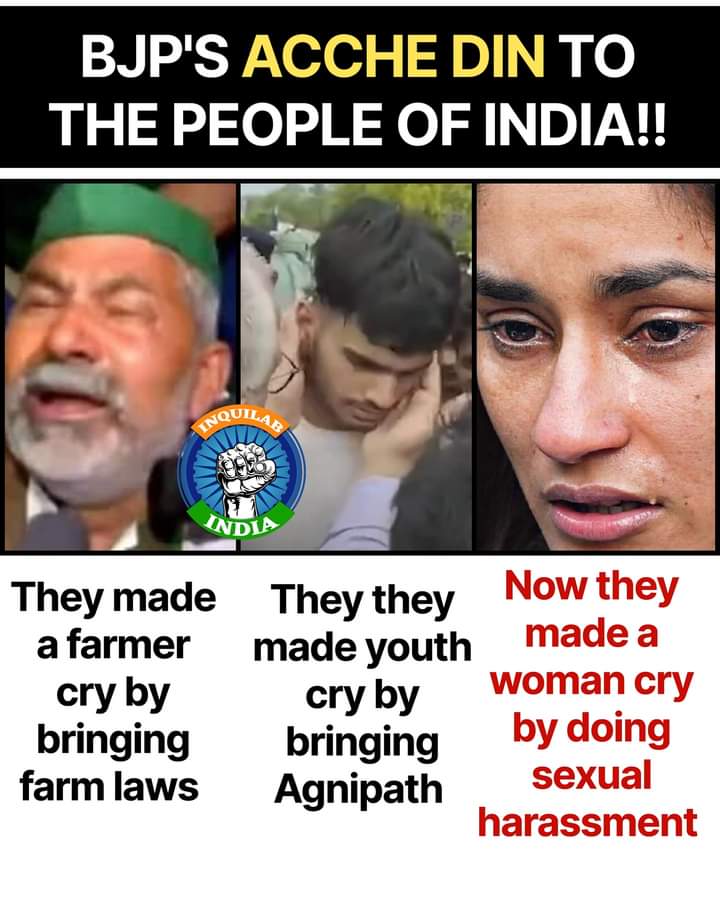 officalsaini54's tweet photo. पहले “किसान”
फिर “जवान”
अब पहलवान…….हे भगवान. https://t.co/jBUU0IBZcO