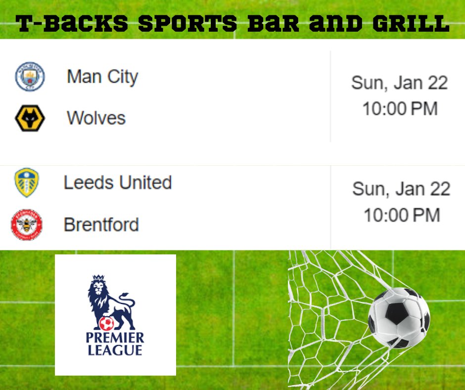 tbacksbbq's tweet photo. T-Backs Sports Bar and Grill has the EPL Man City vs Wolves and Leeds United vs Brentford matchups tonight at 10:00 pm. #epl2023 #angelescity #EPL #Pampanga #tbackssportsbarandgrill #tbacksisgood #angelescity #mancityvswolves #leedsunitedvsbrentford https://t.co/5qmCr5EiRj
