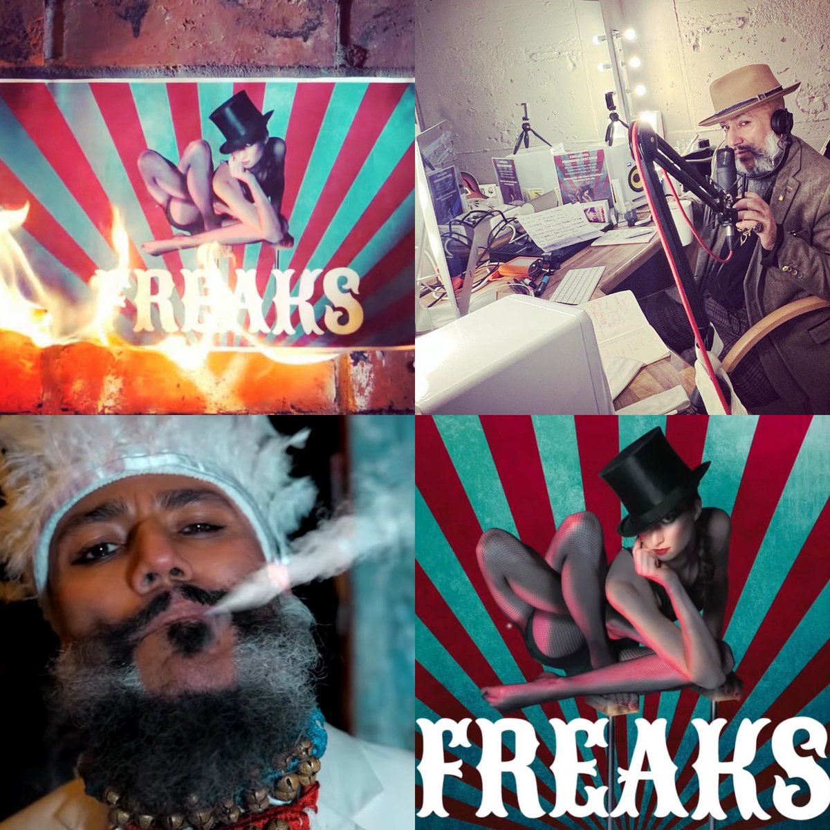 Elyas_Khan's tweet image. 2Nite on TIME CAPSULE ROULETTE 4 @TringRadio 6-8pm(UK) I recall the time my band of FREAKS &amp;amp; I rescued our Sister the #aerialist #contortionist from the clutches of an evil institution!LIVE BROADCAST from #backstage @GOPMuenchen #elyaskhanmusic #timecapsuleroulette #freaks