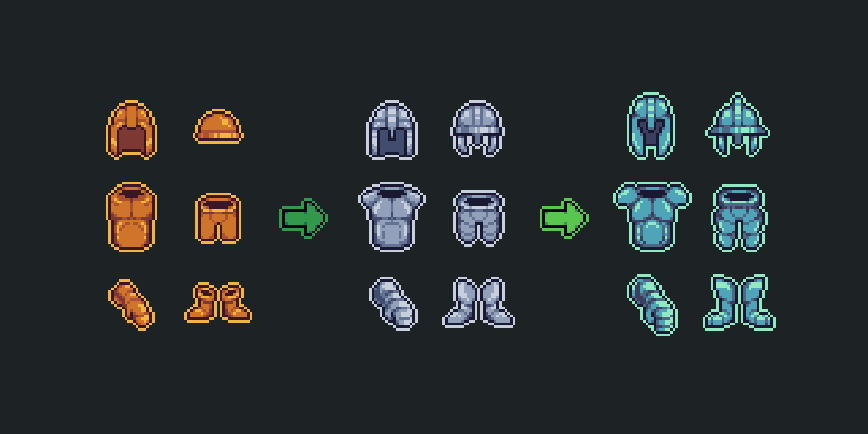 Armor progression #pixelart