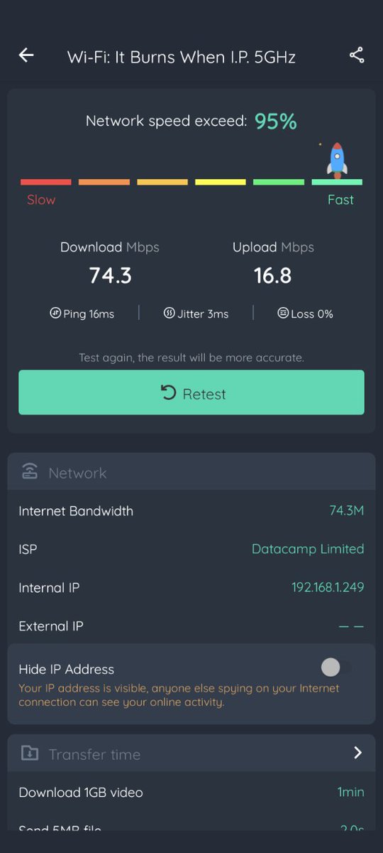 Not bad for being behind a #VPN (Seattle) <a href="/surfshark/">Surfshark</a> #infosec #Infosecurity