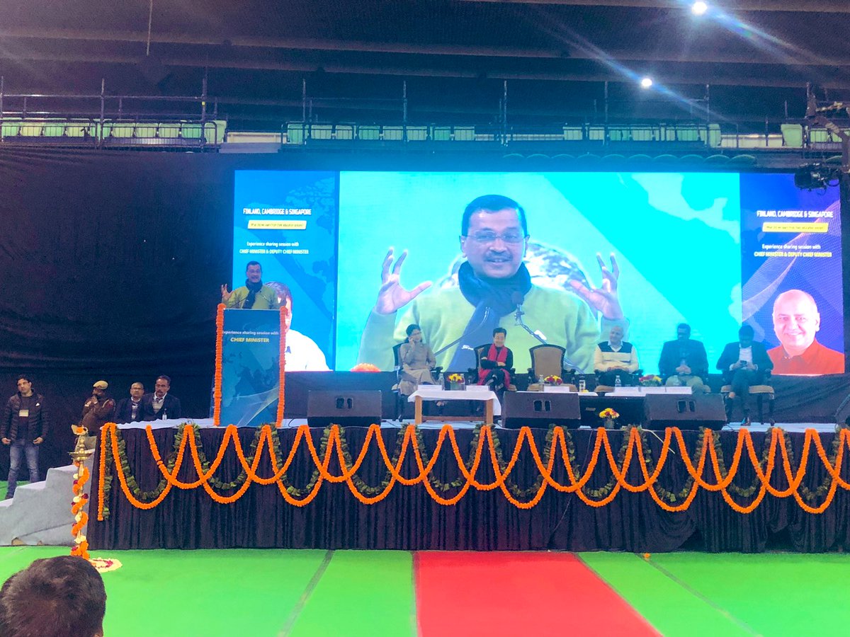 Dir_Education's tweet photo. An experience sharing session was organised today at Thyagraj Stadium in which all the officials of DoE and @SCERT2021 were invited to share their learnings with Hon. CM @ArvindKejriwal &amp; Hon. Dy CM @msisodia 

These sharings will empower and revolutionise #DelhiEducation https://t.co/q0uiGKOs2I