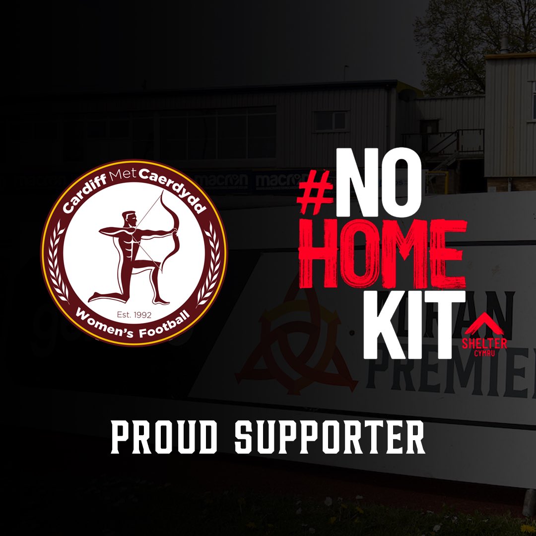 CardiffMetWFC's tweet photo. Today we are proud to be supporting @ShelterCymru by ditching our home colours to raise money and show support for those with no safe place to call home.
#NoHomeKit | #DimCitCartref https://t.co/YGuFezexyf