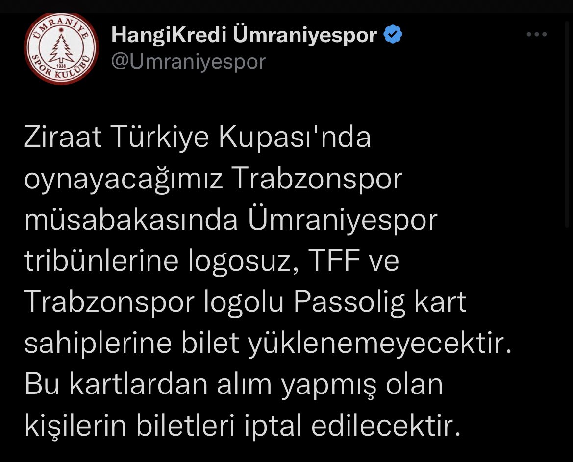 ahmetselimkul's tweet photo. Trabzonspor ve Fenerbahçe maçında aşağıdaki hassasiyeti gösteren Ümraniyespor sene başında Galatasaray ile oynarken iç saha avantajı endişesini taşımıyordu sanırım.  Sene başı stat hazır değildi ama bu bahane olamaz. Her takıma %5 verir geçersin. Ortada garip bir tavır farkı var https://t.co/6ZFtFjXyK2