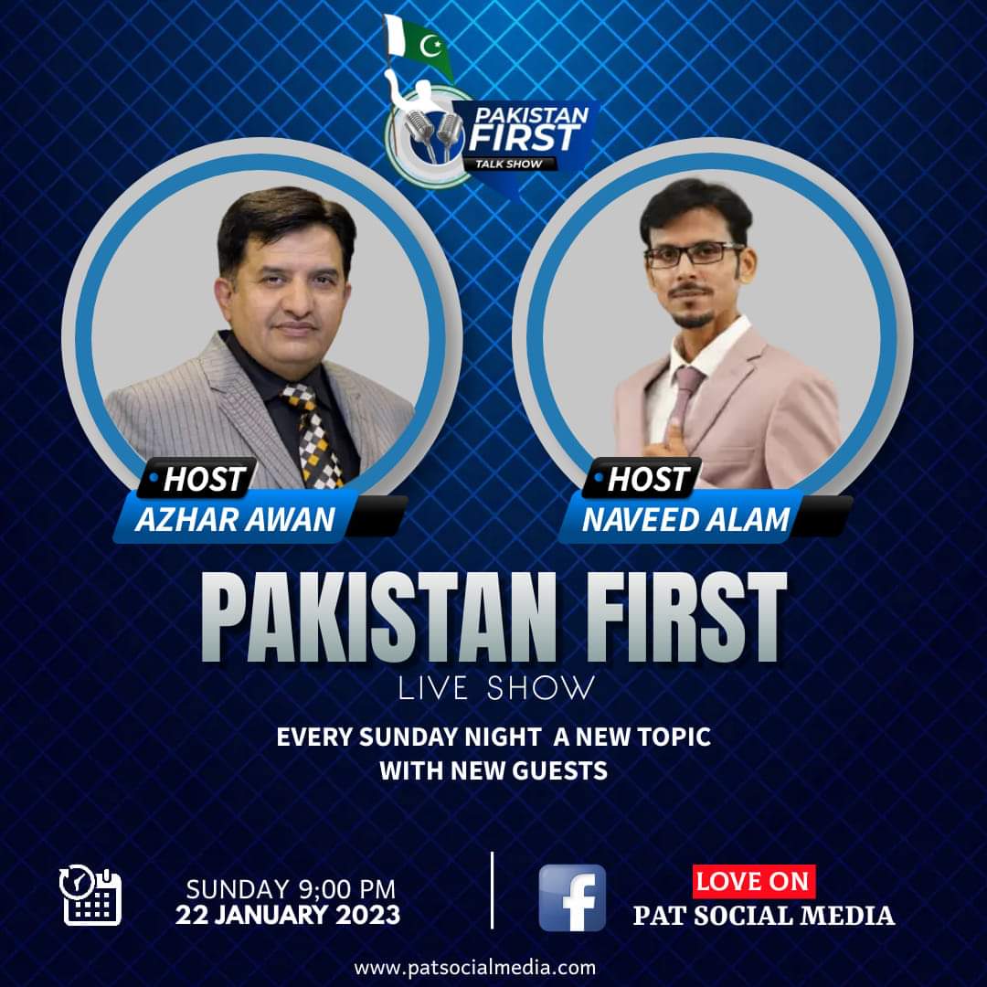 PAT Social Media ® (@patofficialsm) on Twitter photo PAKISTAN FIRST Talk Show
Tonight 09:00pm
Live on : facebook.com/PATofficialSM?…
<a href="/azharmawan/">Azhar Mahmood Awan</a> @naveedalam86
#Pakistan PAKISTAN FIRST Talk Show
Tonight 09:00pm
Live on : facebook.com/PATofficialSM?…
<a href="/azharmawan/">Azhar Mahmood Awan</a> @naveedalam86
#Pakistan