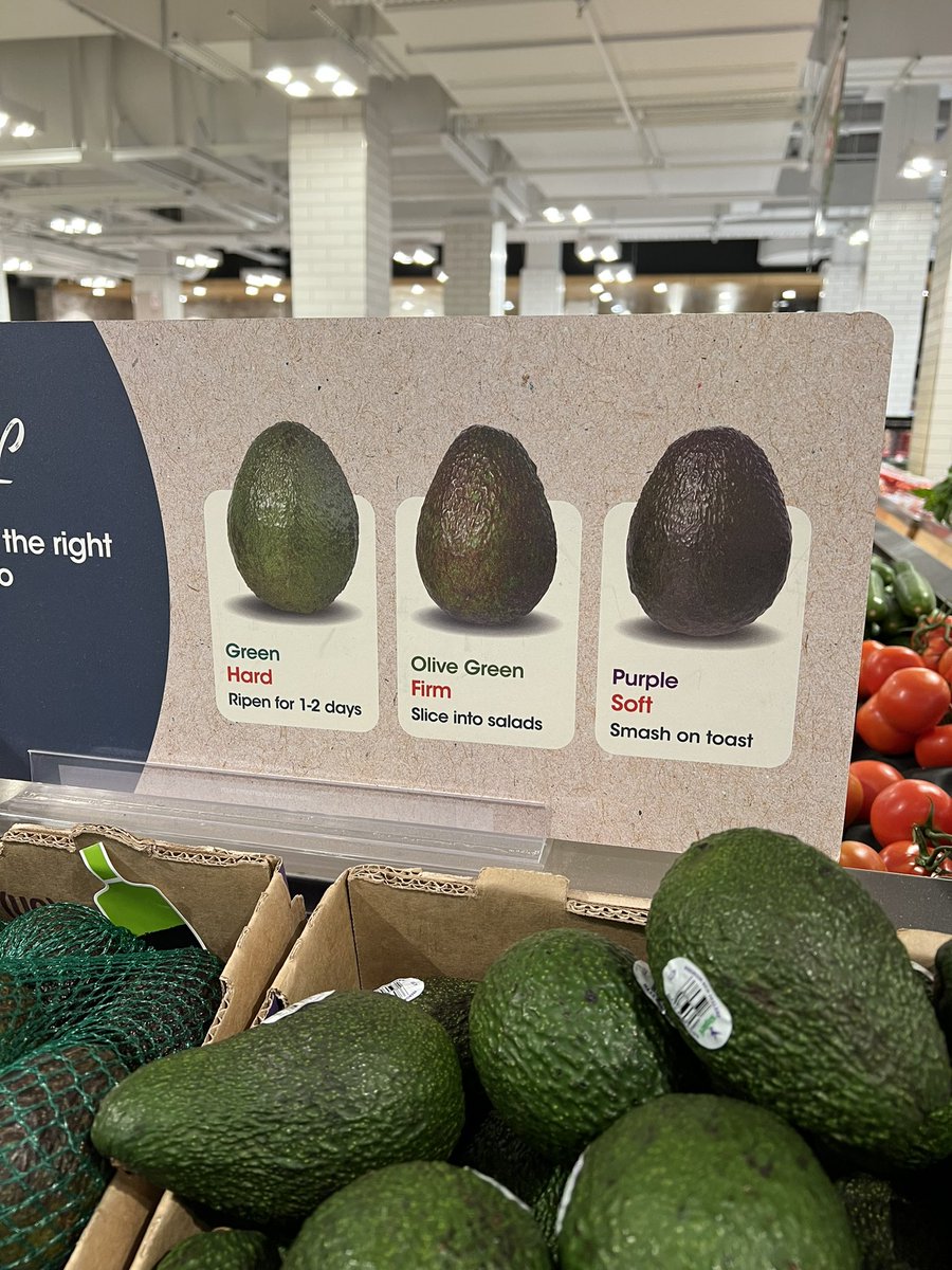 I am 47 years old and I just discovered avocados aren’t just green. Apparently they turn purple when ripe. Who knew? Damn you colourblindness!