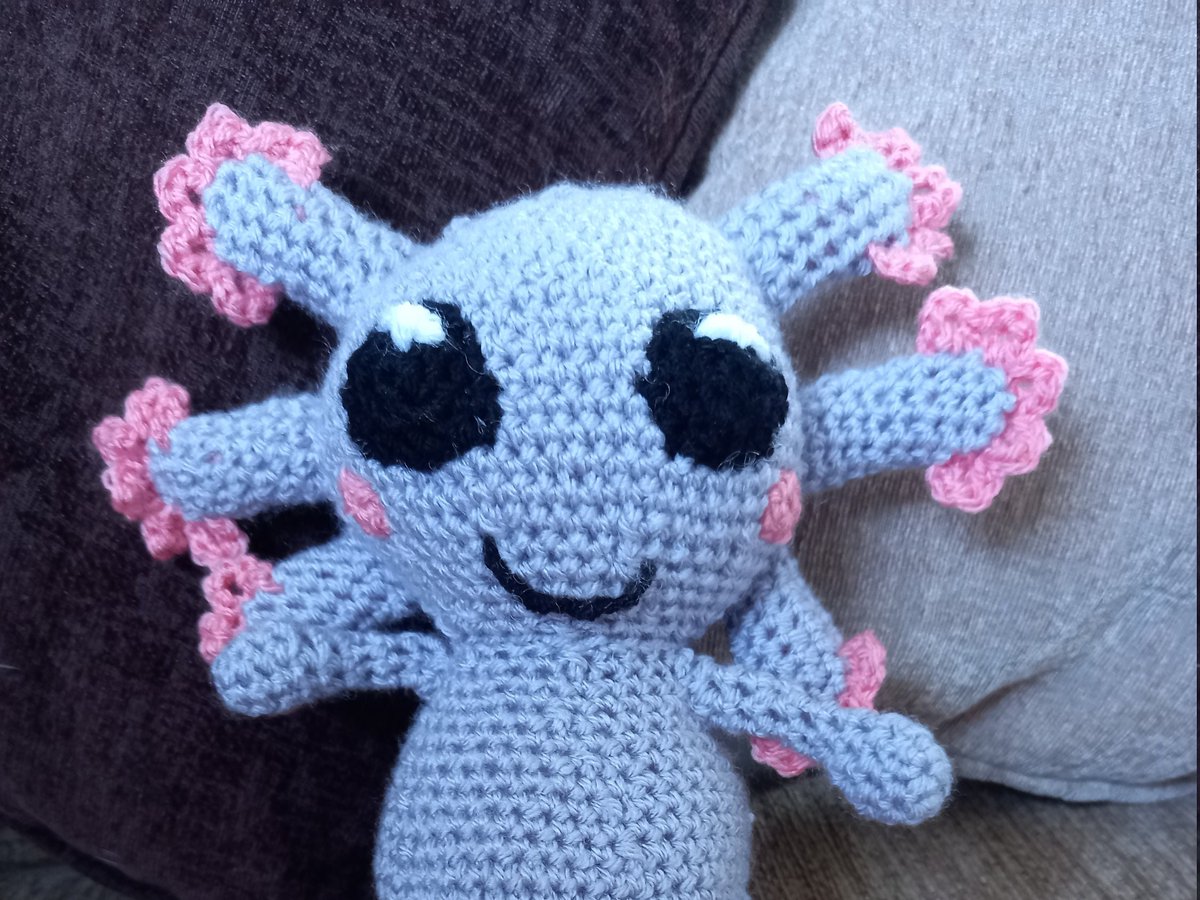 How cute tis this Axolotl! Find it in my #etsy store. etsy.me/3wq6GwQ #pink #birthday #thanksgiving #crochetplushie #amigurumiplush #crochettoys  #axolotl #crochetanimal #crochetsea #crochetaxolotl
