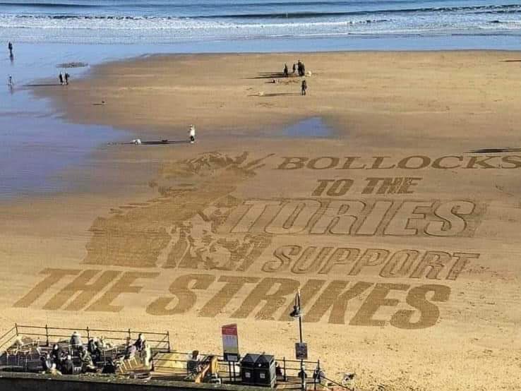 The message on Scarborough beach this weekend 👊 #EnoughlsEnough