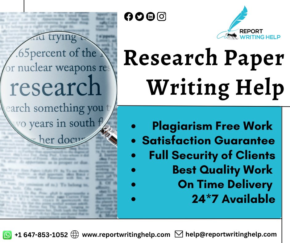 ReportWritingH1's tweet image. Be confident! Because you choose our Research Paper Writing Help Services.
Order Now!
#researchpaper #researchpaperwritinghelp #researchassignmenthelp #researchpaperwritingservices #researchpaperwriting #researchassignmentservices #assignmenthelp #assignment #reportwritinghelp