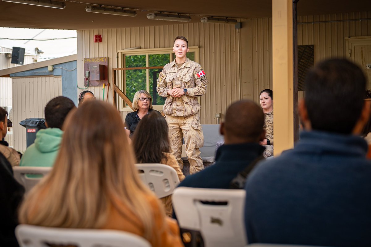 ukinkuwait's tweet photo. Thanks to @CanadaKuwait and @JTF_FOI_Impact for hosting participants in the #YoungAmbassadorsQ8 initative, including the 🇬🇧 Embassy at Ali Al Salem Airbase ✈️. 

Everyone thoroughly enjoyed the tour and learning about how the military supports diplomatic efforts. https://t.co/QHHdn4YFLe
