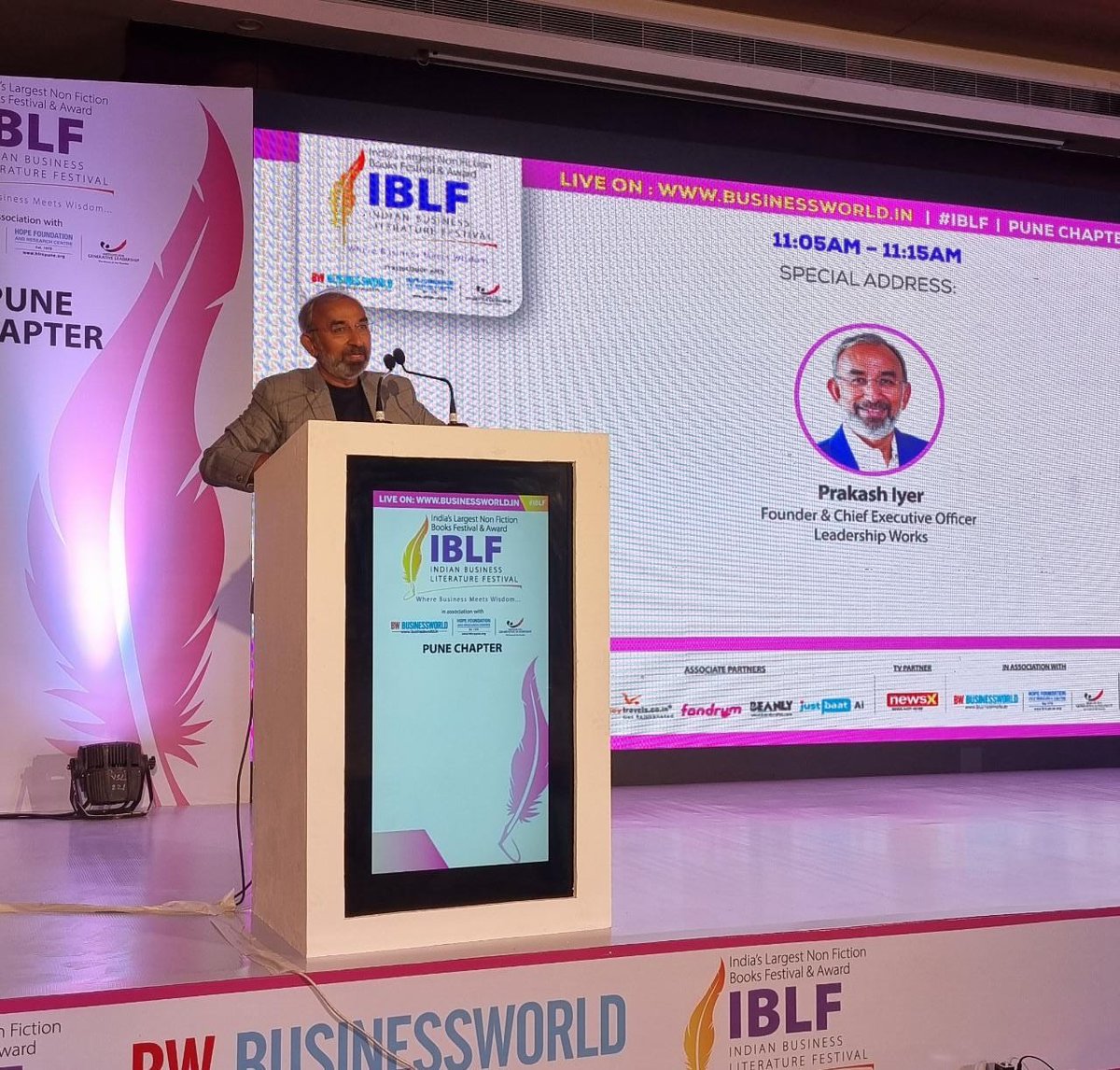 BWBusinessworld's tweet image. Live: @prakashiyer, Founder - CEO, Leadership Works, speaking at Indian Business Literature Festival #PuneChapter #IBLF 

Join On: bwevents.co.in/india-business…