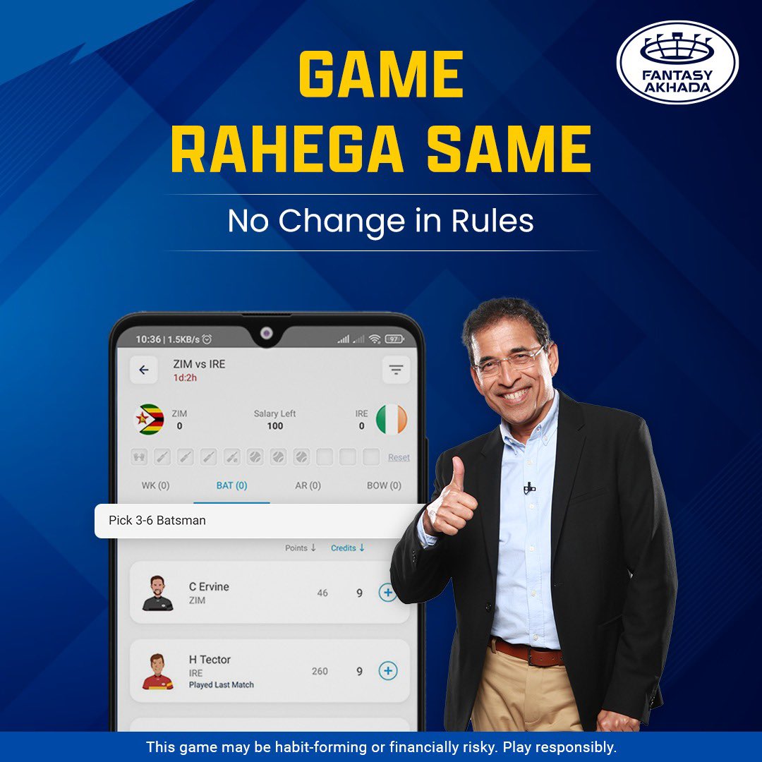 FantasyAkhada's tweet image. 𝗙𝗔𝗡𝗧𝗔𝗦𝗬 𝗠𝗔𝗧𝗟𝗔𝗕 𝗙𝗔𝗡𝗧𝗔𝗦𝗬 👊

Enjoy the thrill of playing Fantasy Cricket, Football, Basketball, Hockey &amp;amp; Kabaddi with the same old rules &amp;amp; points! 😍

Fantasy Akhada is the name jaha Game Rahega Same 🏏📱

#AsliAkhada #FantasyCricket #SameRules