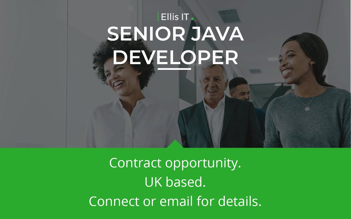 ERG_IT's tweet photo. CONTRACT OPPORTUNITY: Senior Java Developer
Rate: £725 per day
Location: #UK #London

For details, please contact Will Osgathorpe on Will.Osgathorpe@ellisrecruitment.com 

#EllisIT #TechJobs #ITJobs #JavaJobs #Java #ERP #Developer #NewOpportunity #Implementation #Cloud https://t.co/R1i7k6XBsW
