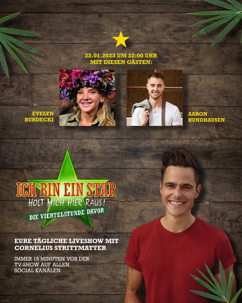 RTL_com's tweet photo. Tag 10 und wir begrüßen eine Dschungelkönigin in der Viertelstunde davor: Evelyn Burdecki und Aaron Hundhausen kommen in unserem Wohnzimmer vorbei 🙌🤩
#IBESDVD #IBES https://t.co/o7OINYDSKX