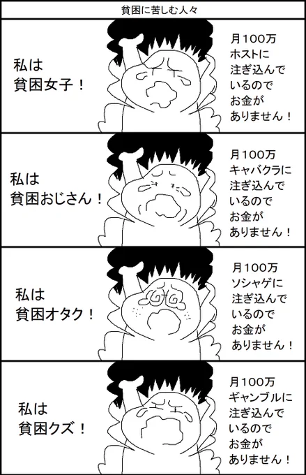貧困に苦しむ人々 