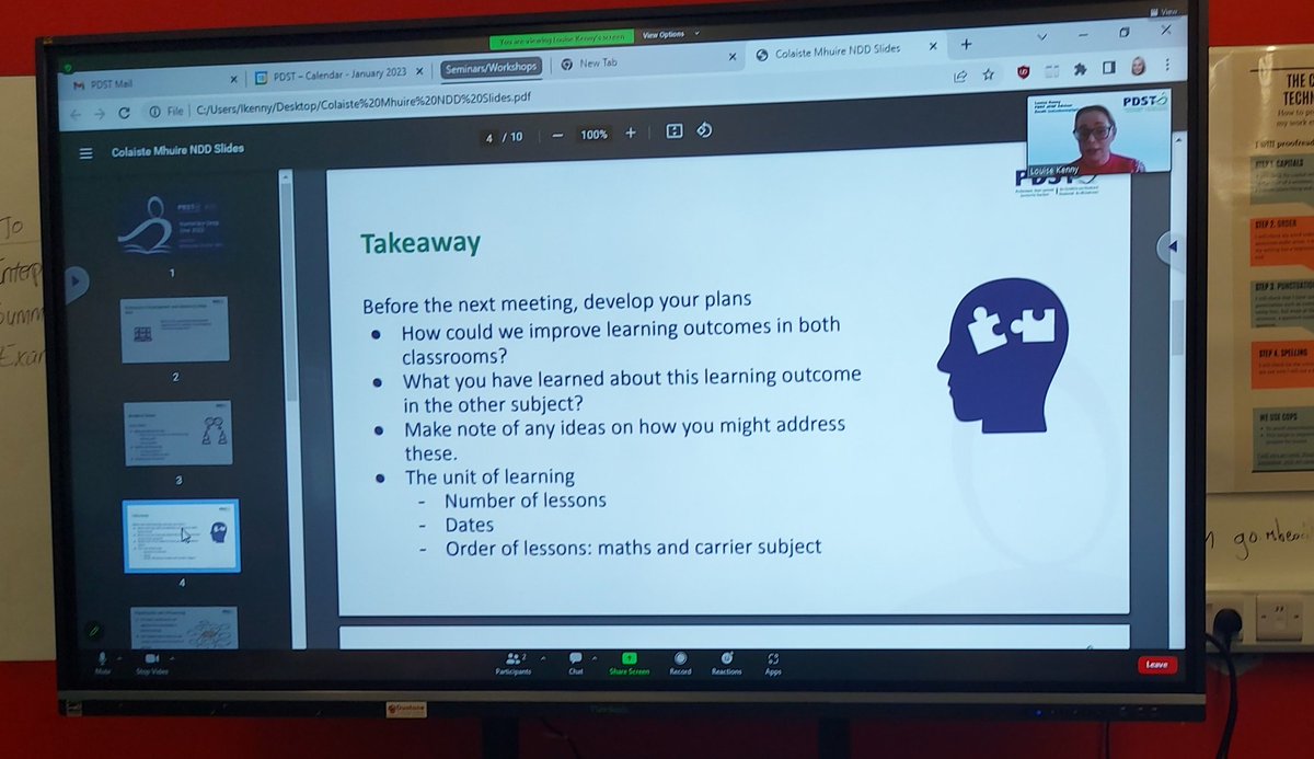 colmhuirecoed's tweet photo. Delighted to have Louise Kenny from @PDSTie meet online to support @colmhuirecoed teachers in our #NumeracyDeepDive initiative to develop students' numeracy through collaboration in #Maths & #Science lesson design #cmcoagobair #wholeschoolnumeracy #etbexcellence @TipperaryETB https://t.co/i5Dsv99ruG