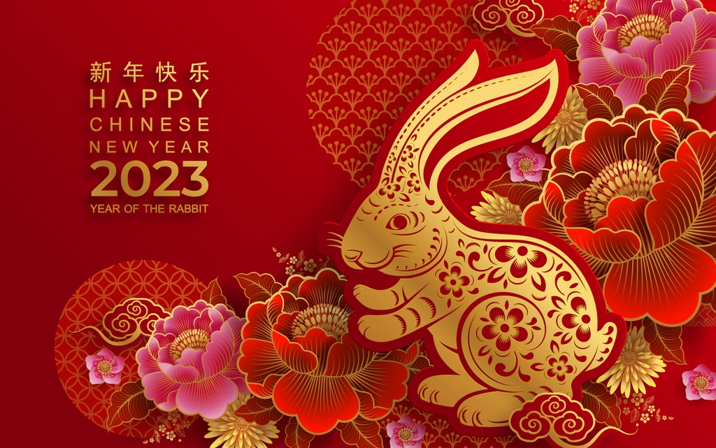 Happy Chinese New Year - welcome to the year of the rabbit!

Did you know that is is considered bad luck to clean during the first five days of the new year, as this is seen as sweeping the good luck out of the year? You're welcome!