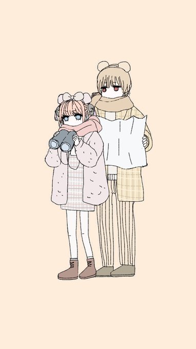 「pink coat scarf」 illustration images(Latest)